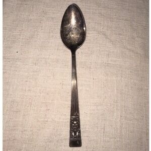 Community Silverplate Tablespoon Serving Spoon 8" Art Deco